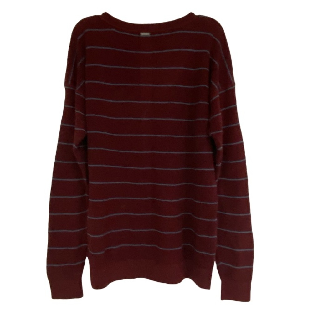 PRANA Women's Milani V-Neck Shirt Maroon Stripe Size Medium New - Picture 4 of 9